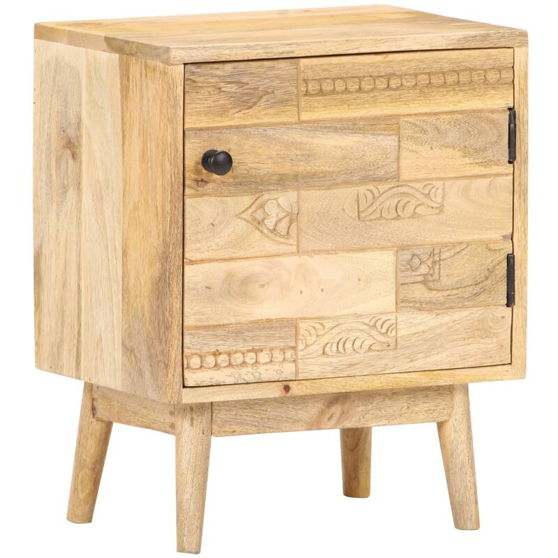 

vidaXL Mesita de noche de madera maciza de mango 40x30x50 cm - Marrón