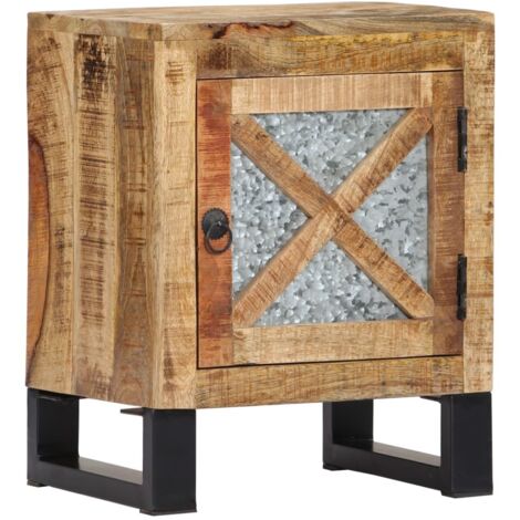 Mesita de noche de madera maciza de mango 40x30x50 cm