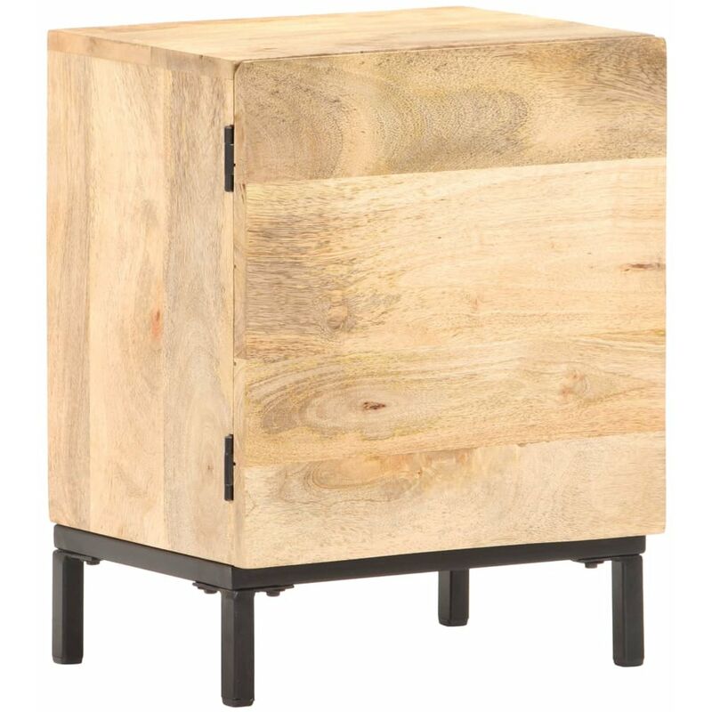 

Mesita de noche de madera maciza de mango 40x30x51 cm