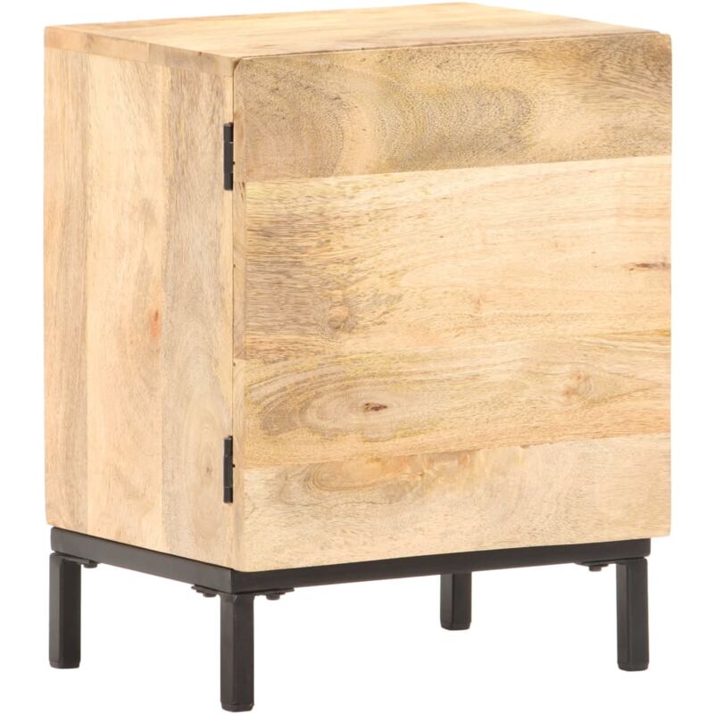 

vidaXL Mesita de noche de madera maciza de mango 40x30x51 cm - Marrón