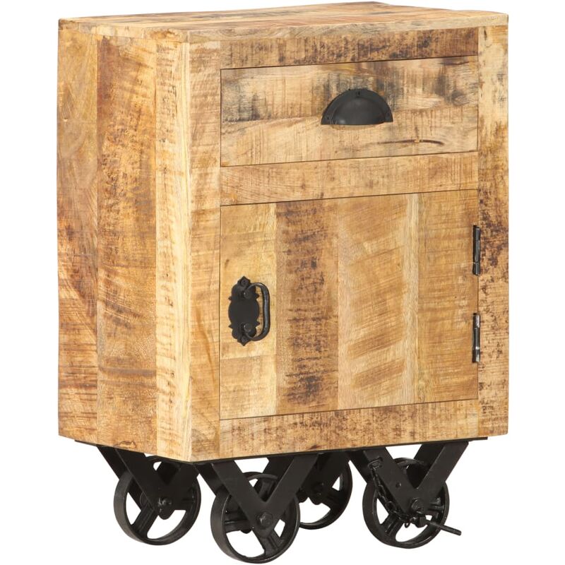

Mesita de noche de madera maciza de mango 40x30x57 cm