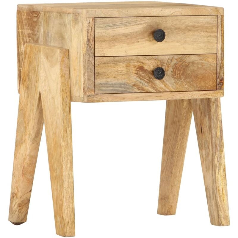 

Mesita de noche de madera maciza de mango 40x35x50 cm