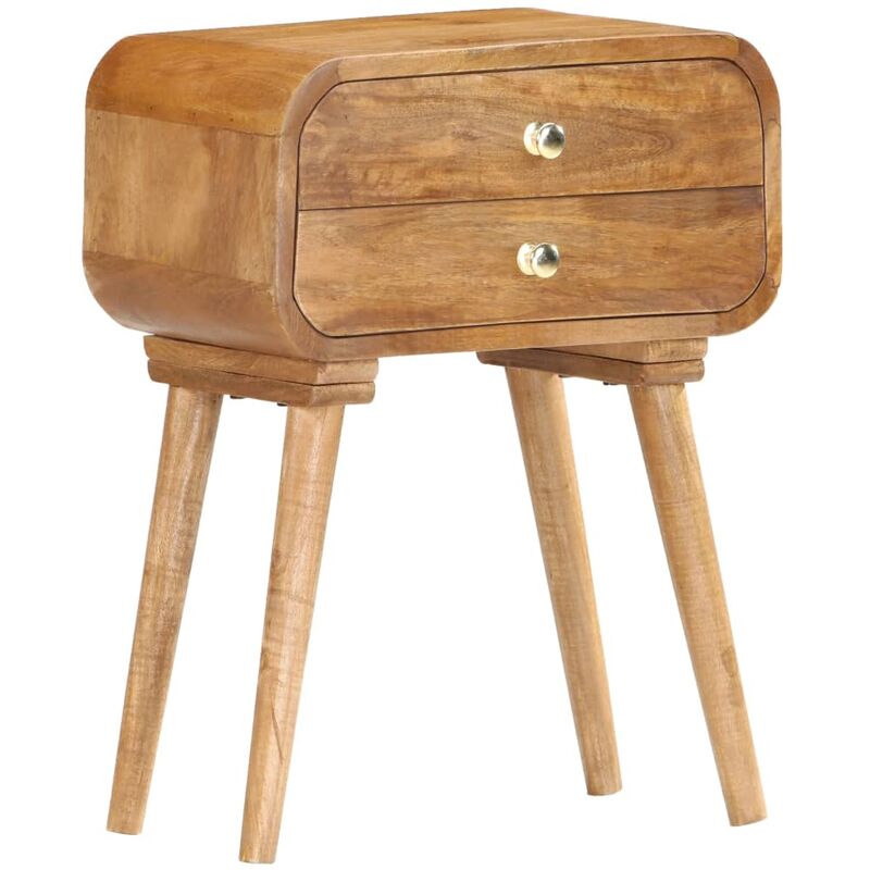 

Mesita de noche de madera maciza de mango 43x30x58 cm
