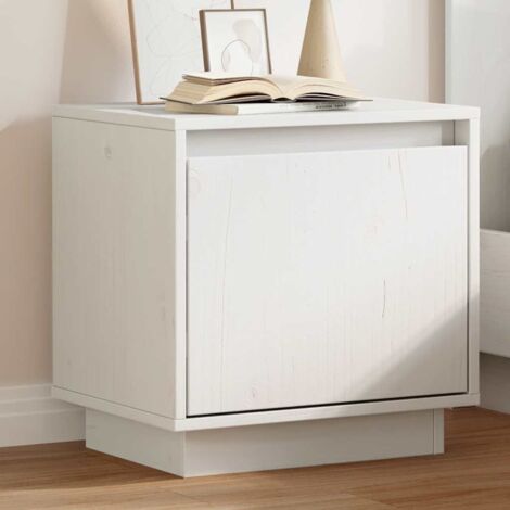 Mesita de noche de madera maciza de pino 40x30x40 cm