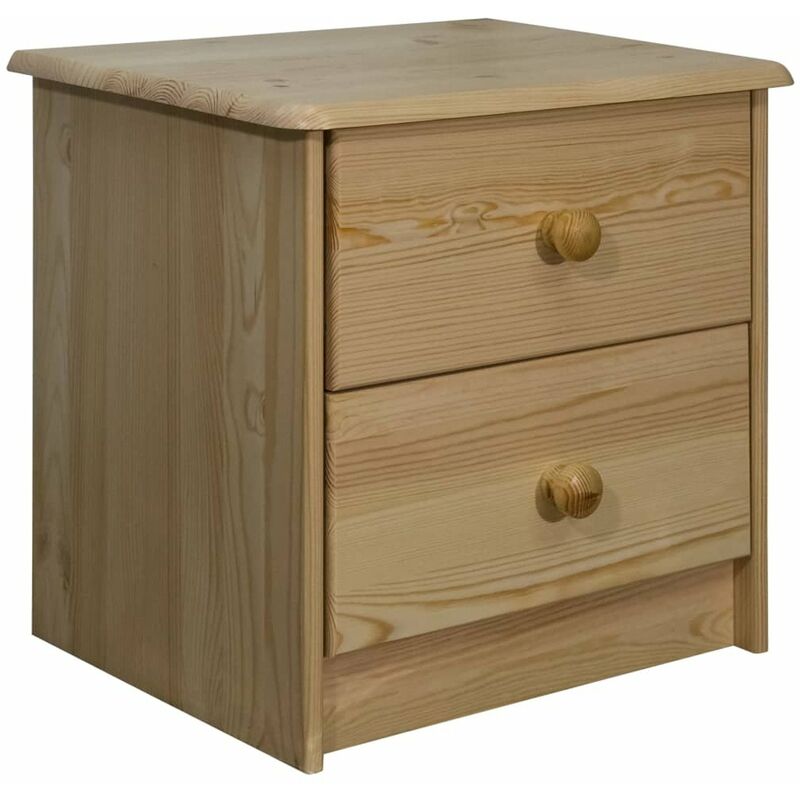 

Mesita de noche de madera maciza de pino 43x34x40 cm