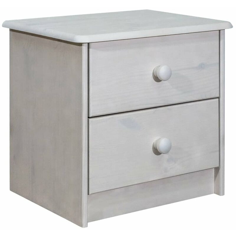 

Mesita de noche de madera maciza de pino 43x34x40 cm