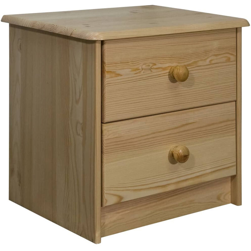 

Mesita de noche de madera maciza de pino 43x34x40 cm