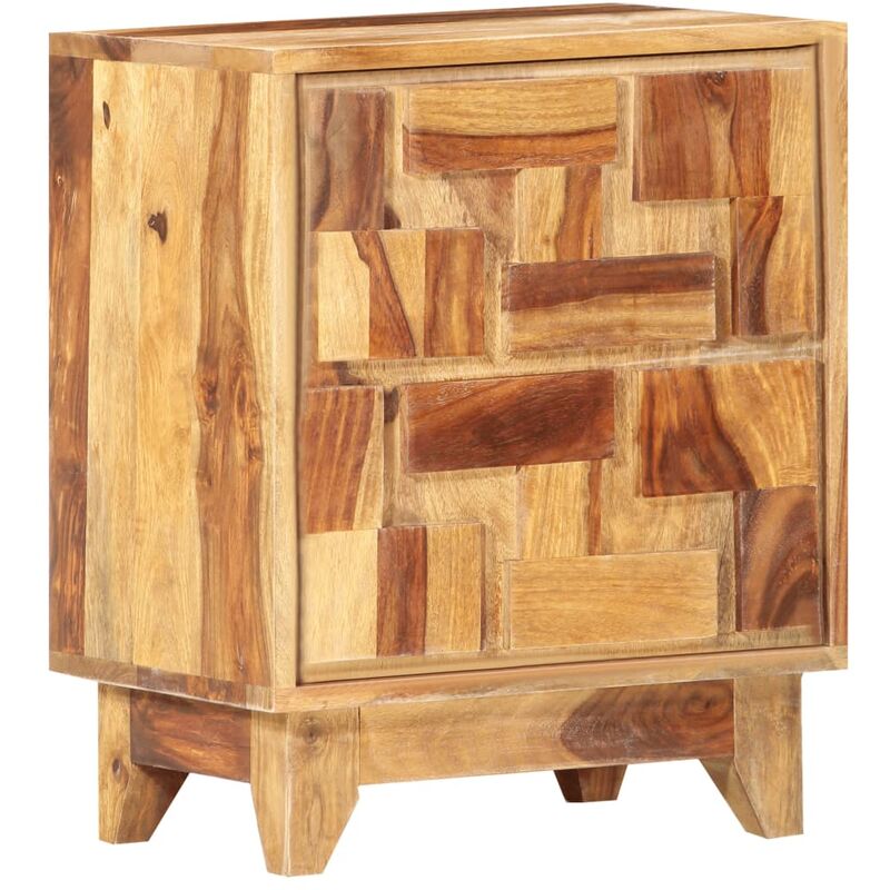

Mesita de noche de madera maciza de sheesham 40x30x50 cm
