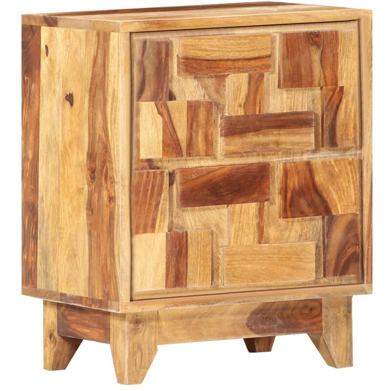 

Mesita de noche de madera maciza de sheesham 40x30x50 cm
