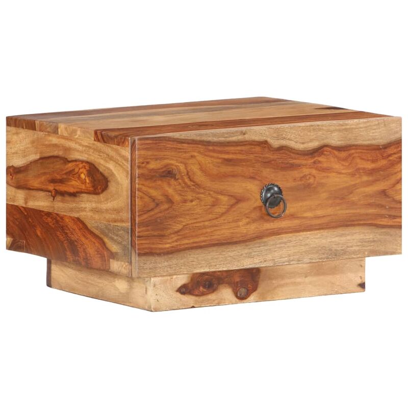 

Mesita de noche de madera maciza de sheesham 40x40x25 cm