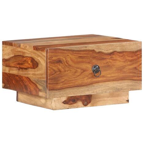 Mesita de noche de madera maciza de sheesham 40x40x25 cm vidaXL - Marrón