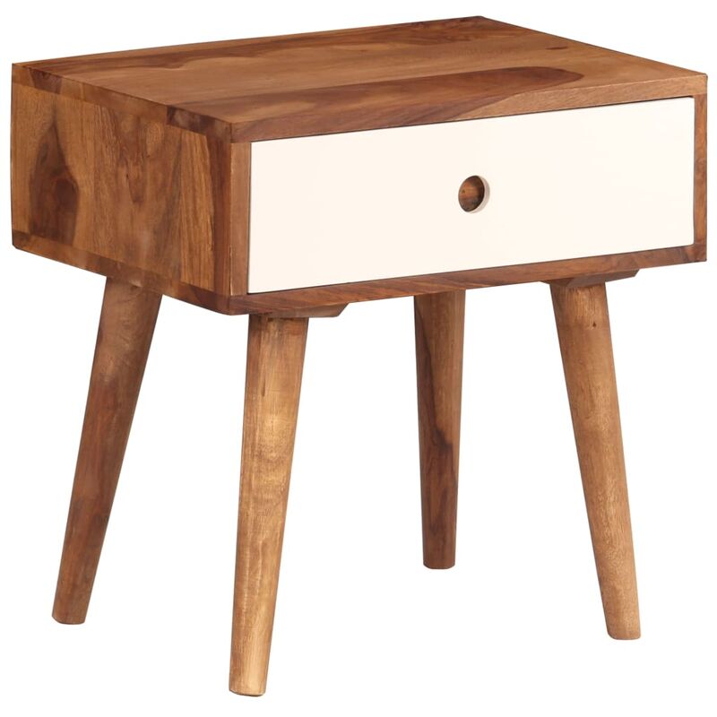 

Mesita de noche de madera maciza de sheesham 45x30x45 cm