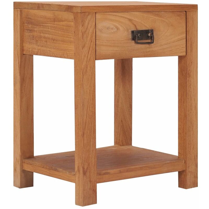 

Mesita de noche de madera maciza de teca 35x35x50 cm
