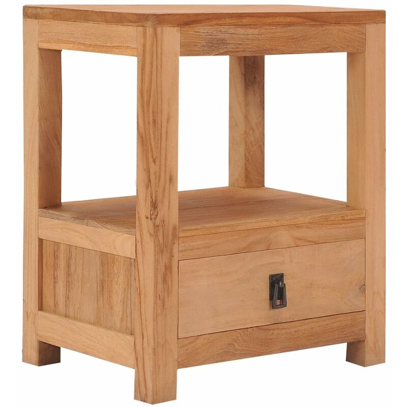 

Mesita de noche de madera maciza de teca 40x30x50 cm