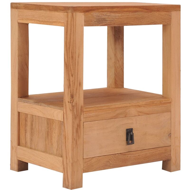 

vidaXL Mesita de noche de madera maciza de teca 40x30x50 cm - Marrón