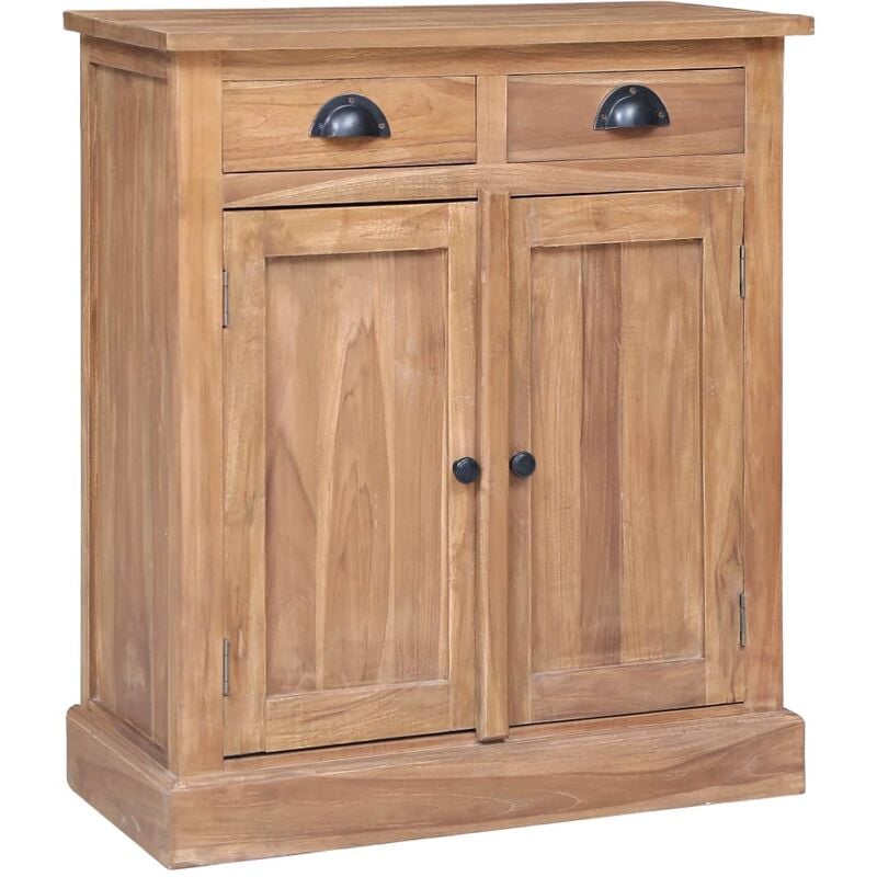 

Mesita de noche de madera maciza de teca 65x30x75 cm - Marrón