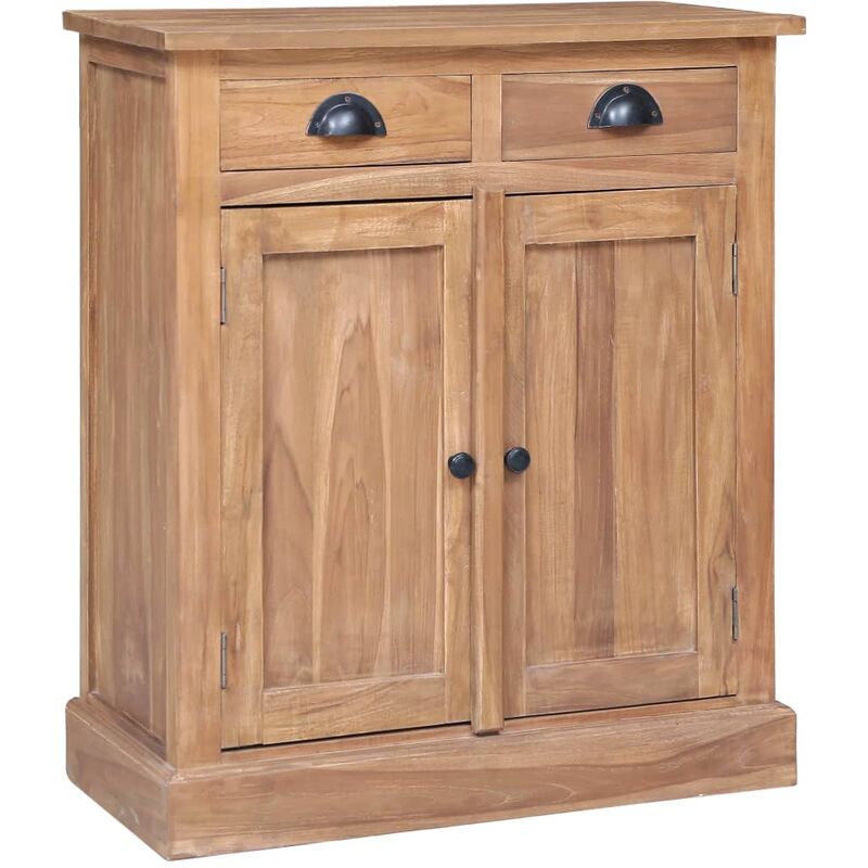

vidaXL Mesita de noche de madera maciza de teca 65x30x75 cm - Marrón