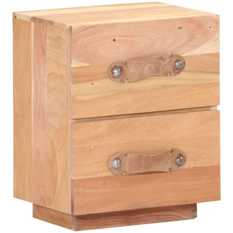 

vidaXL Mesita de noche de madera maciza reciclada 40x30x50 cm - Marrón