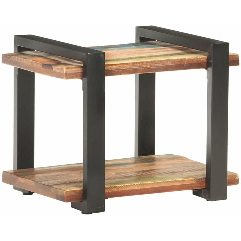 

Mesita de noche de madera maciza reciclada 50x40x40 cm