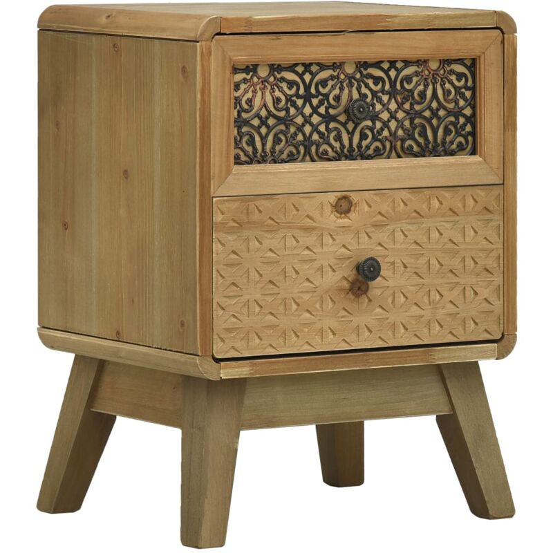 

vidaXL Mesita de noche de madera marrón 37x30x51 cm - Marrón