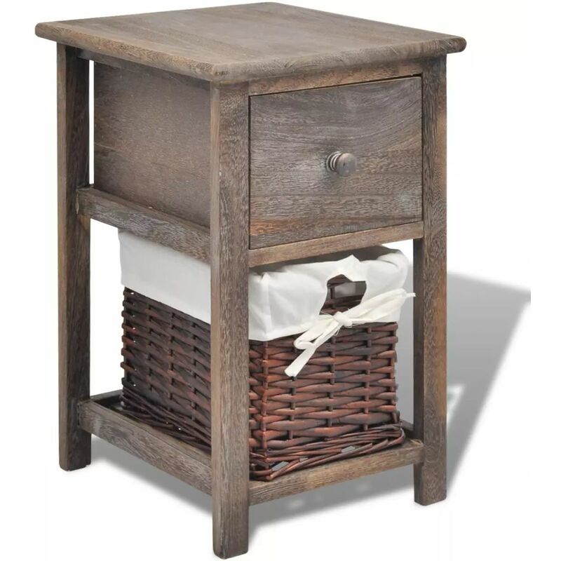 

Mesita de noche de madera marron