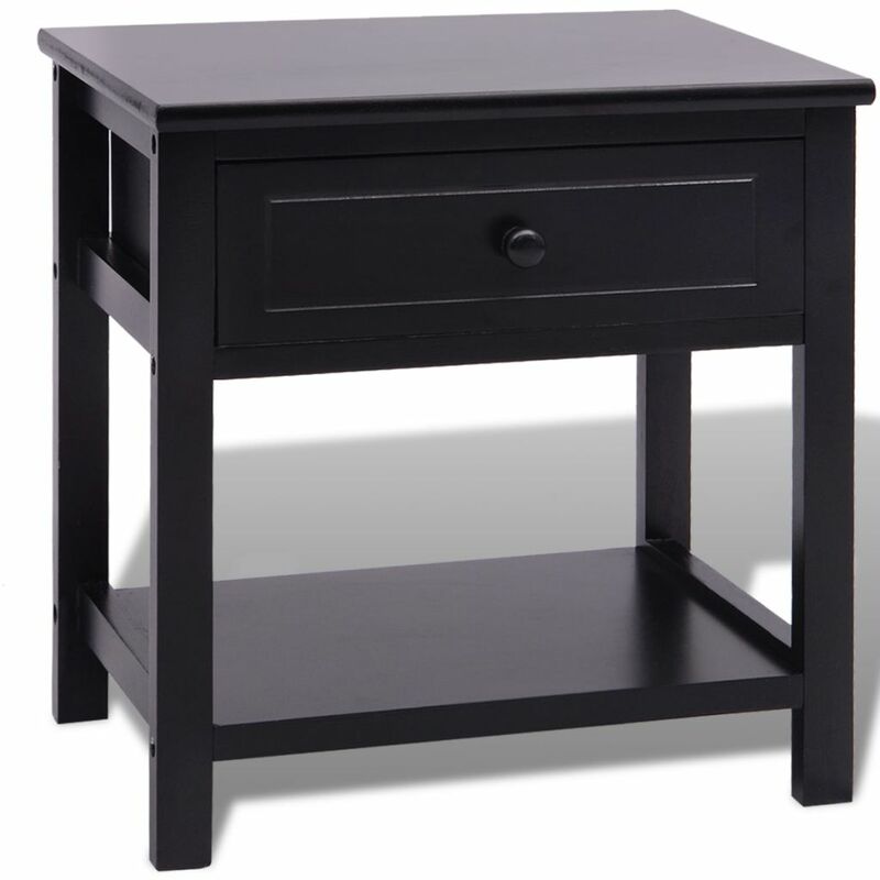 

Mesita de noche de madera negro