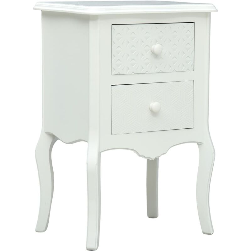 

Vidaxl - Mesita de Noche de MDF 43x32x65 cm Blanca - Blanco