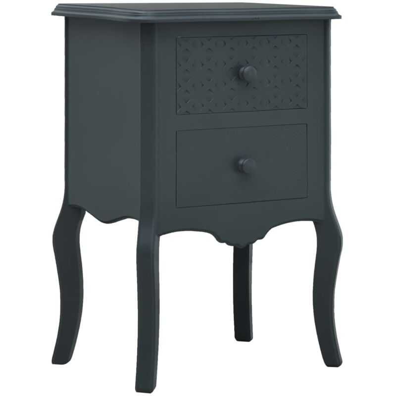 

vidaXL Mesita de Noche de MDF 43x32x65 cm Gris - Gris