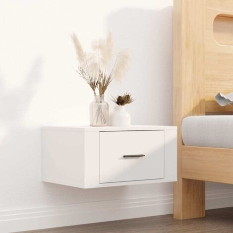 Mesita de noche de pared blanco 50x36x25 cm vidaXL