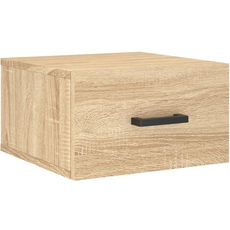 Mesita de noche de pared color roble Sonoma 35x35x20 cm vidaXL