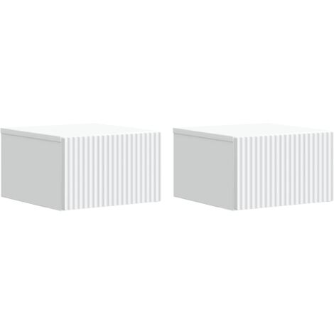 Mesita de Noche de Pared con cajón 2 pcs 33 x 34,5 x 20 cm