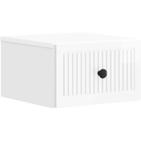 Mesita de Noche de Pared con cajón Brillante 33 x 34,5 x 20 cm