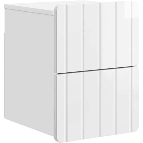 Mesita de Noche de Pared con cajón Brillante 33 x 34,5 x 43 cm