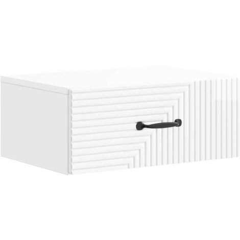 Mesita de Noche de Pared con cajón Brillante 49 x 34,5 x 20 cm