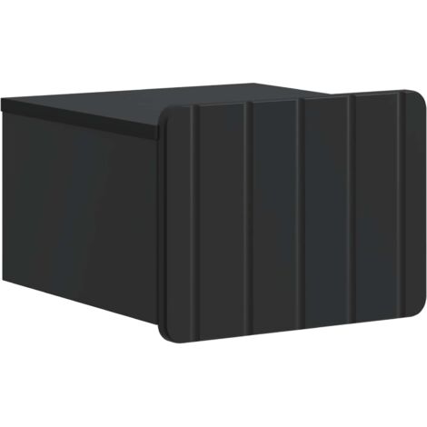 Mesita de Noche de Pared con cajón Negro 33 x 34,5 x 24 cm