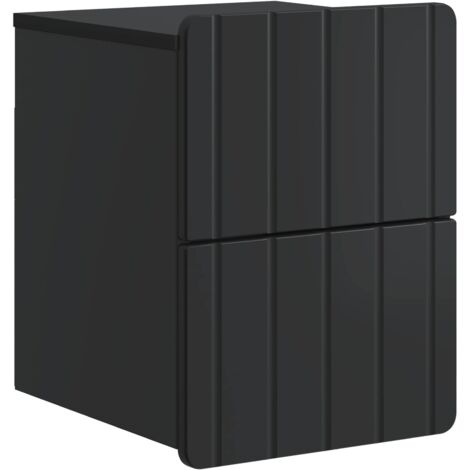 Mesita de Noche de Pared con cajón Negro 33 x 34,5 x 43 cm