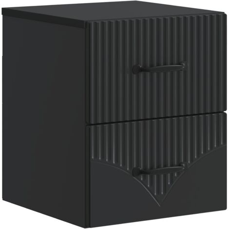 Mesita de Noche de Pared con cajón Negro 34,5 x 33 x 40 cm