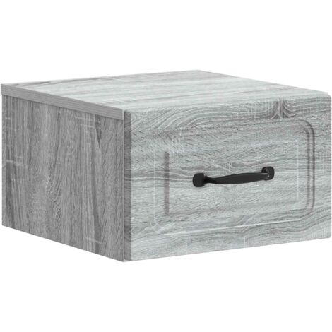 Mesita de Noche de Pared Gris  34,5 x 33 x 20 cm