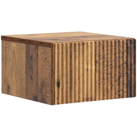 Mesita de Noche de Pared Madera envejecida 33 x 34,5 x 20 cm