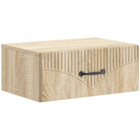 Mesita de Noche de Pared Roble  49 x 34,5 x 20 cm
