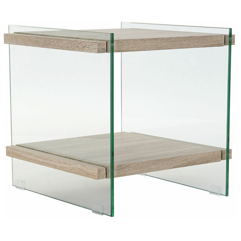 

Bh Design - Mesita de Noche DKD Home Decor Cristal Madera MDF (50 x 50 x 49 cm)