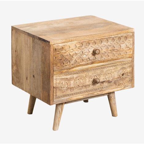 Mesita de Noche en Madera de Mango Atsana Style SKLUM Madera Mango - Madera Mango