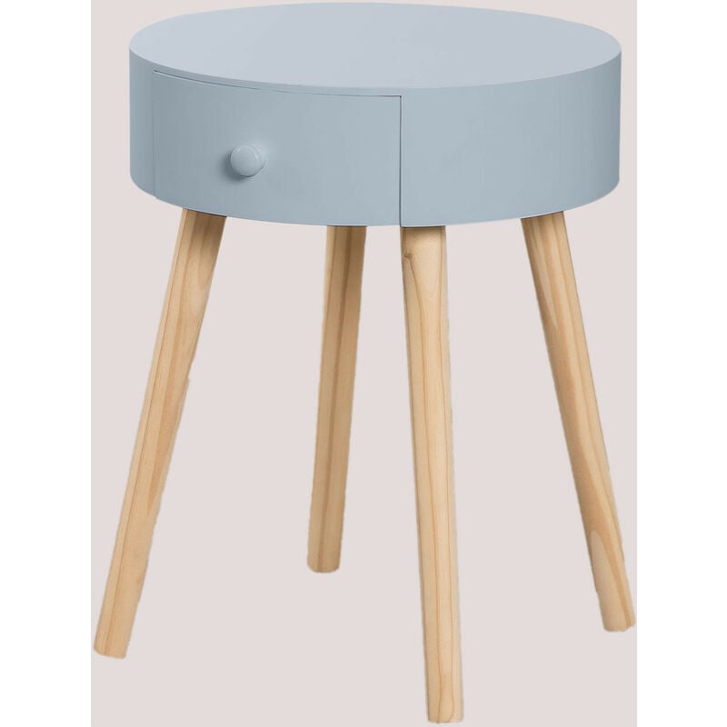 

Mesita de Noche en Madera Lamba Gris Delfín - Sklum