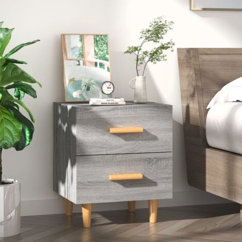 Mesita de noche gris  40x35x47,5 cm
