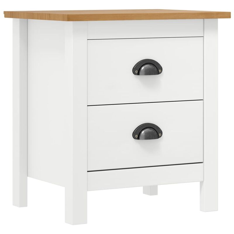

Mesita de noche Hill Range madera de pino blanco 46x35x49,5 cm