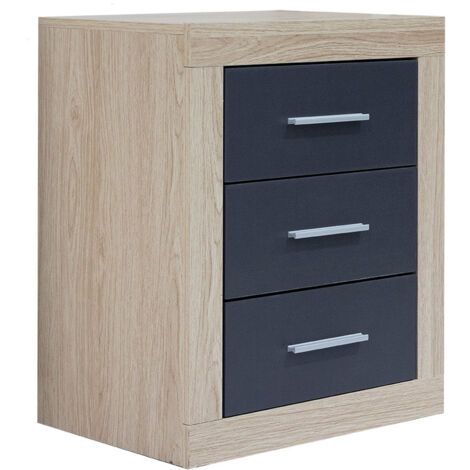 SALDOSYSTOCKS Mesita de Noche Kiara 3 Cajones