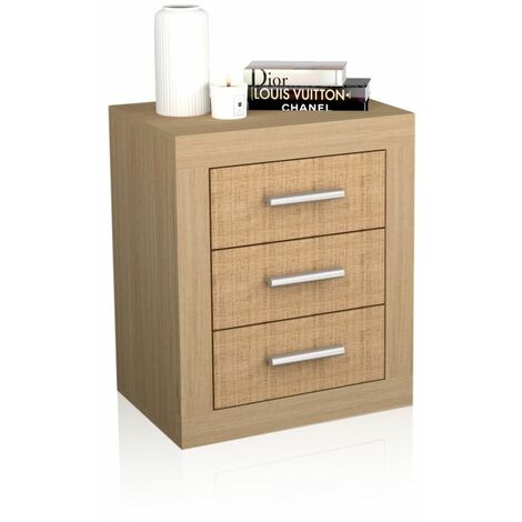 Mesita de noche Kira Tofe - Textil 50cm (ancho) x 61cm (alto)
