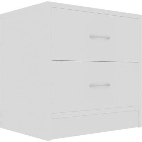 Mesita de noche madera contrachapada blanco 40x30x40 cm vidaXL