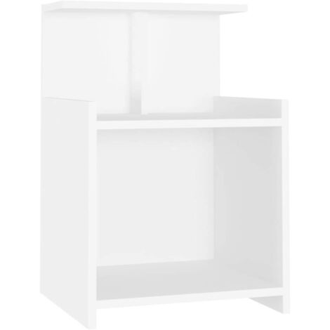Mesita de noche madera contrachapada blanco 40x35x60 cm vidaXL