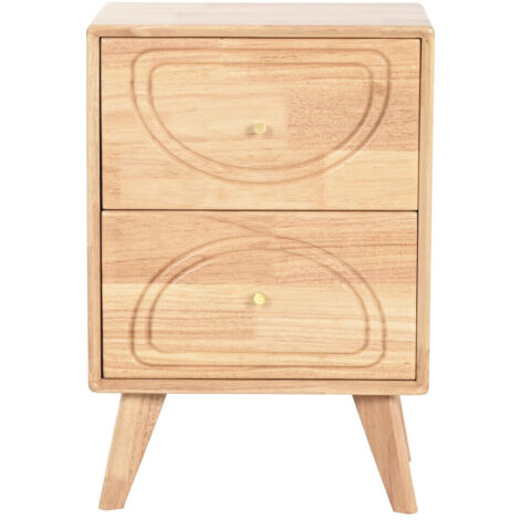 Mesita De Noche Madera De Hevea 40X30X58